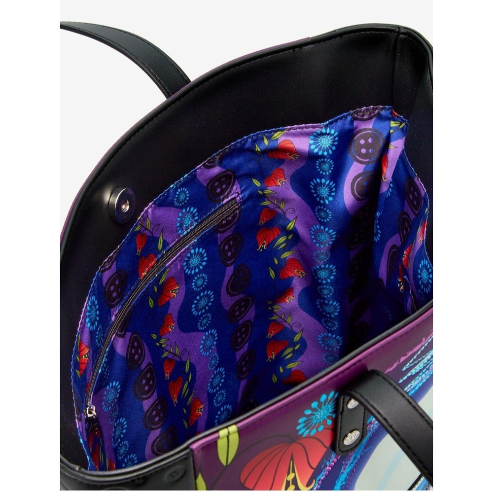 NEW Loungefly Coraline‎ Floral "Glow In The Dark" Tote Bag Purse - Picture 4 of 4